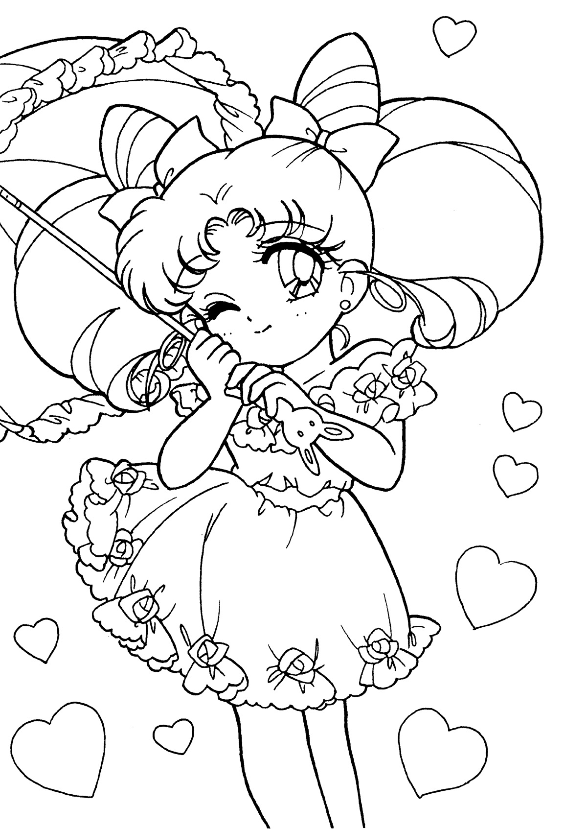 sailor chibi moon coloring pages - photo #5