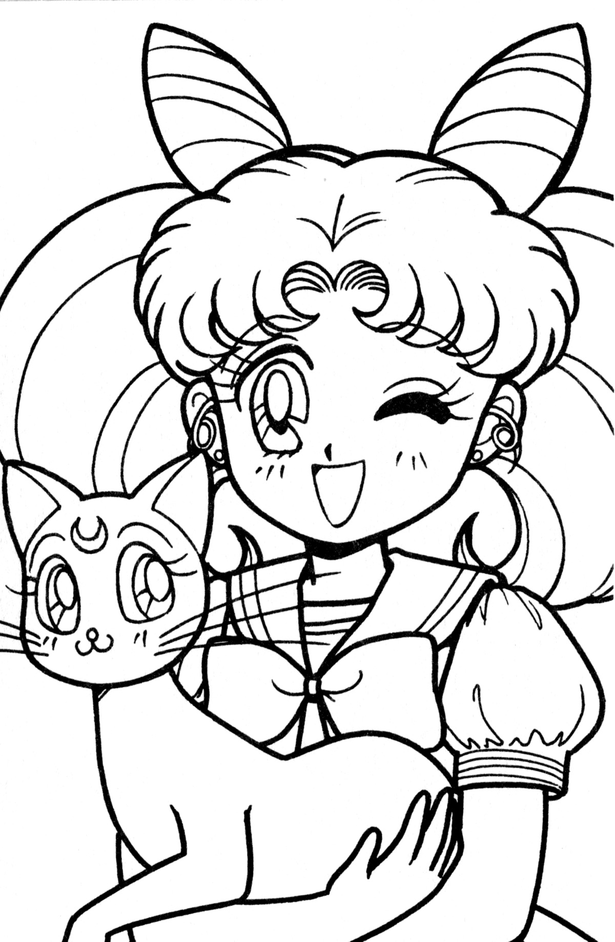 sailor chibi moon coloring pages - photo #16