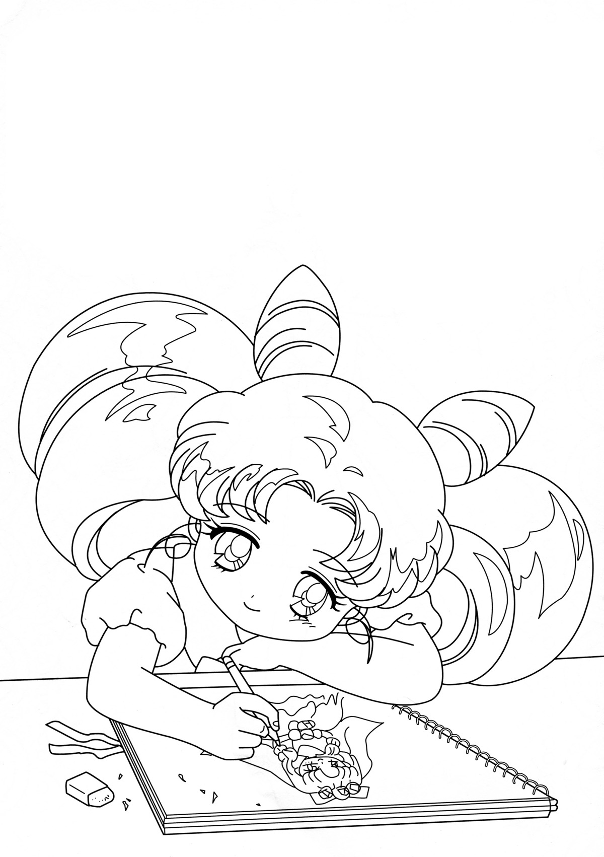 sailor chibi chibi moon coloring pages - photo #45