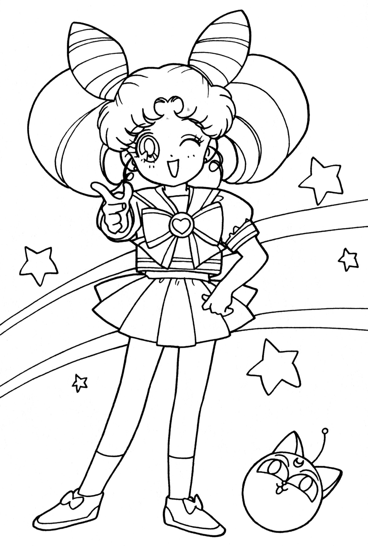 sailor chibi moon coloring pages - photo #11