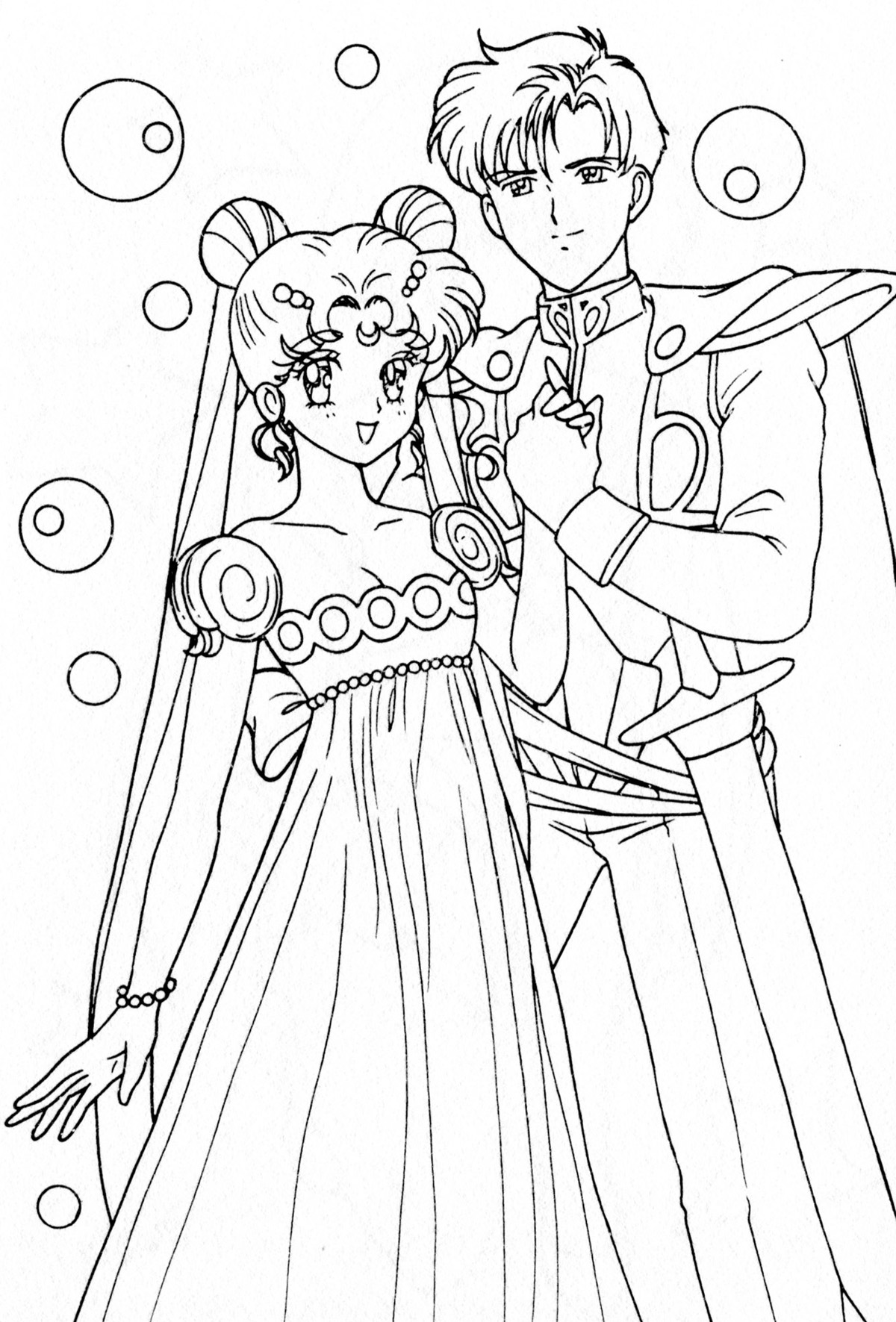 sailor moon and tuxedo mask coloring pages - photo #14