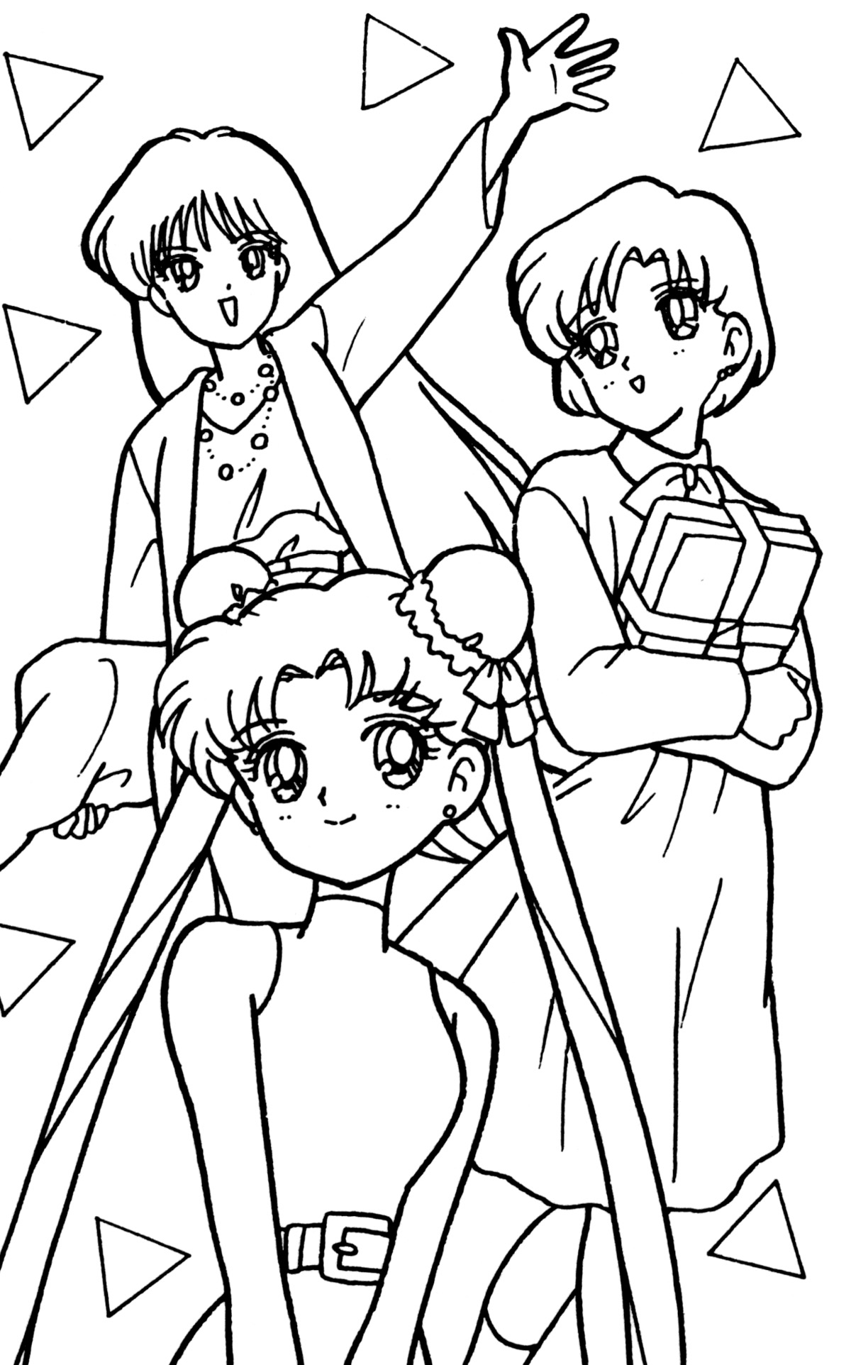 sailor moon group coloring pages - photo #33