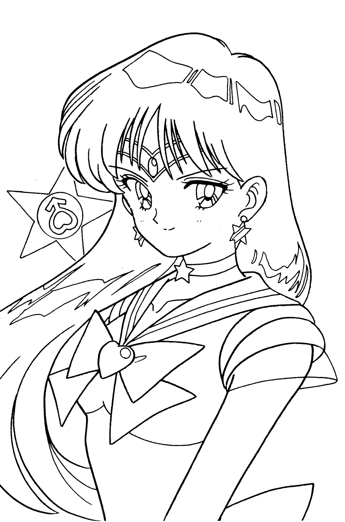 sailor mars coloring pages anime - photo #8
