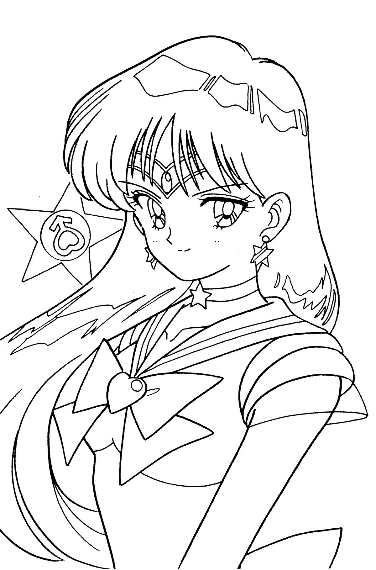 sailor mars coloring pages - photo #10