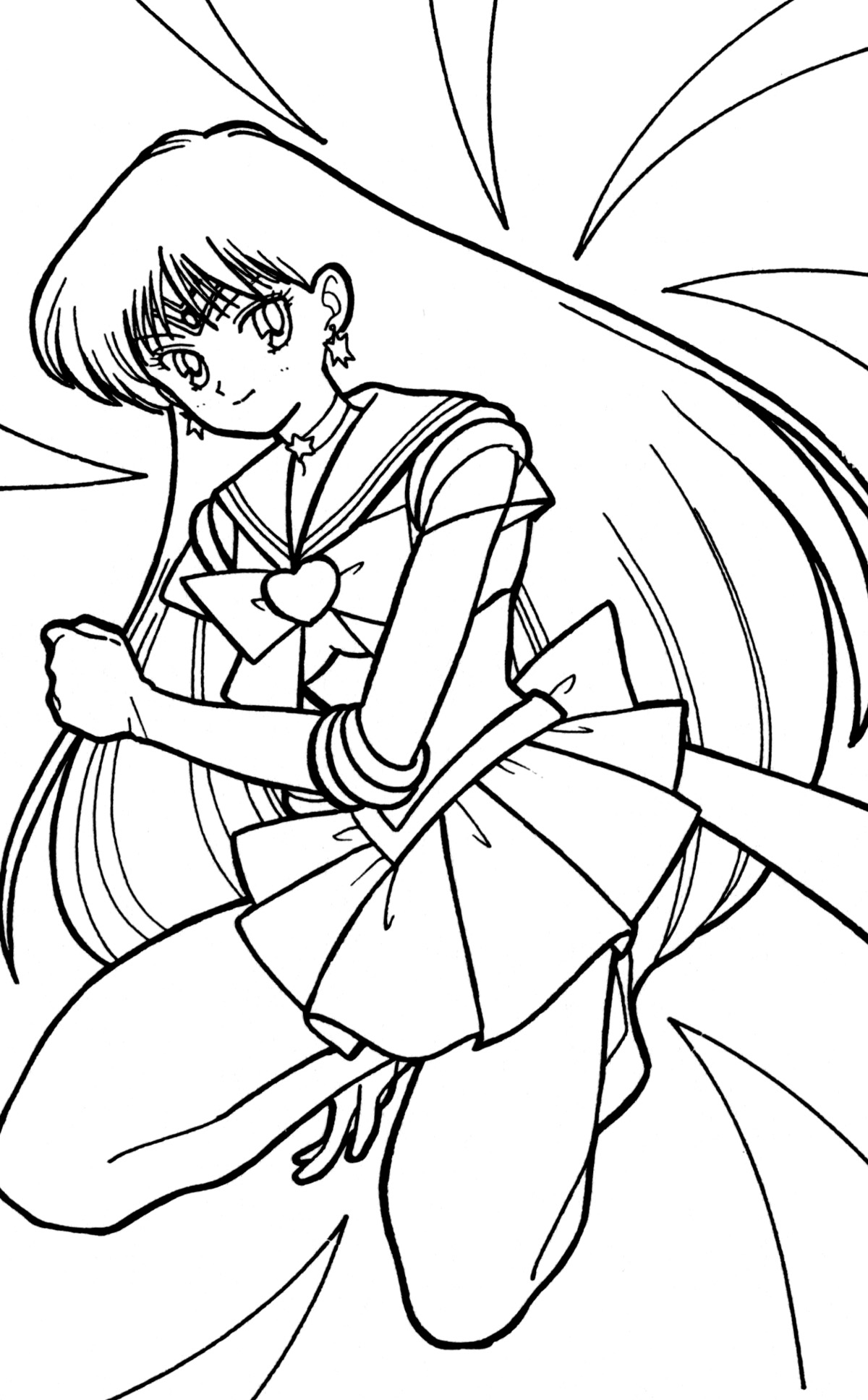 sailor mars coloring pages - photo #23