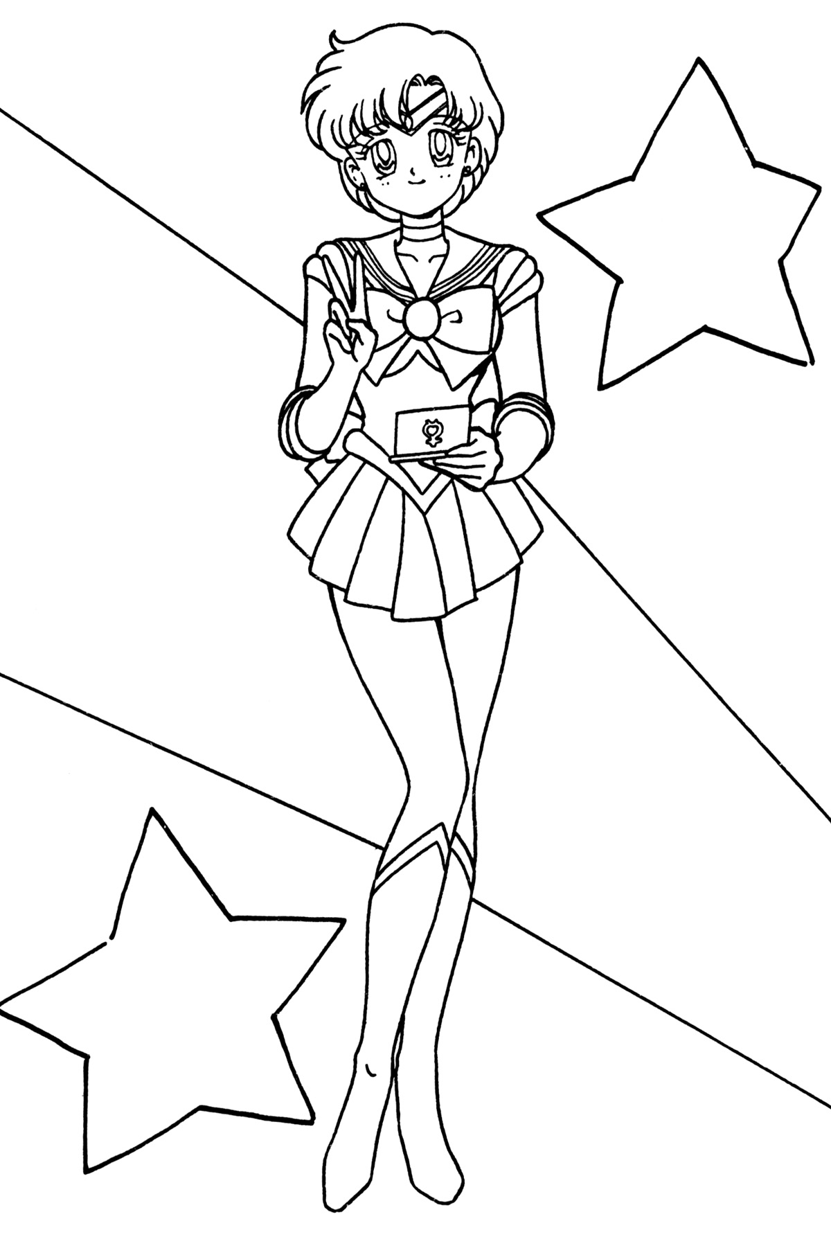 sailor mercury coloring pages - photo #3