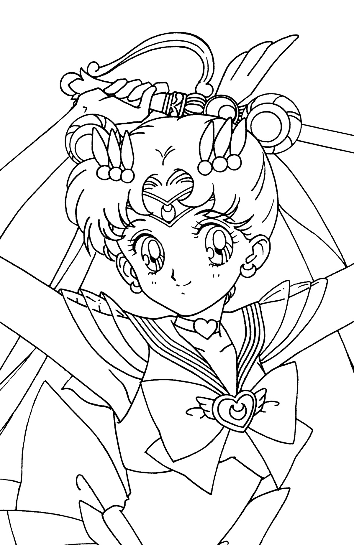 sailor moon and rini coloring pages - photo #41