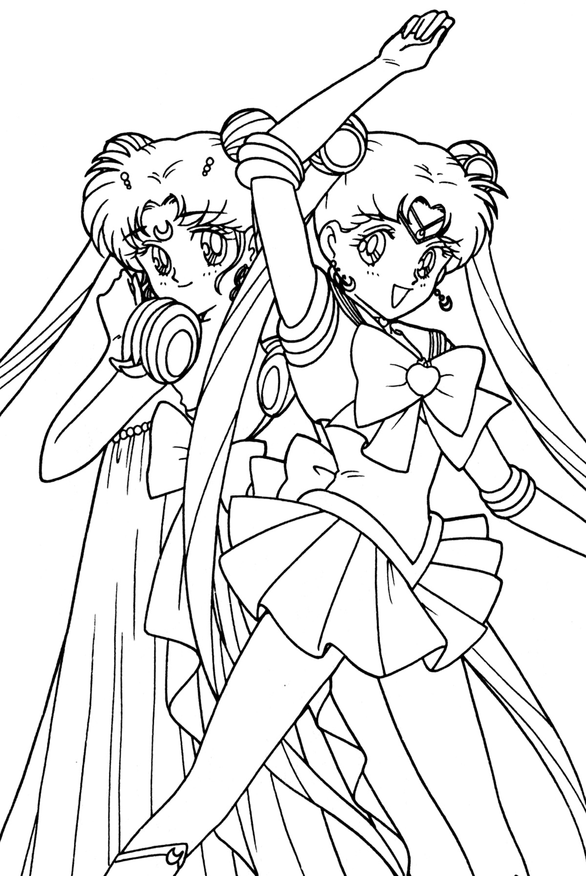 sailor moon group coloring pages - photo #32